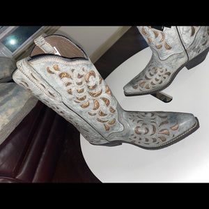 Brand New Leather Cowboy Boots! NEVER WORN!
